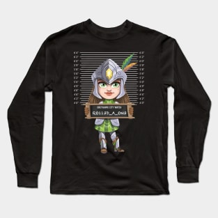 Greyhawk City Watch Mugshot - Female Knight Long Sleeve T-Shirt